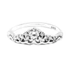 Bagues de cluster en gros 925 bague en argent sterling clair CZ conte de fées diadème de mariage pour femmes bijoux bagues femme