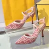 Verão moda designer sandálias femininas apontou festa de salto alto confortável sapatos profissionais