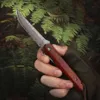 Outdoor Damascus Red Sandalwood Folding Sharp Fruit Multi Functional Pen Knife 789914