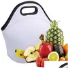 Sacos de almoço Sublimação Neoprene Lunch Bags Blanks Heat Press Outdoor Picnic Tote Bag DIY Drop Delivery Home Garden Housekeeping Organi Dhtwx