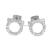 Stud marca D orecchini firmati stud amore retrò bling cristallo orecchini in acciaio inossidabile orecchini orecchini gioielli donna 240306