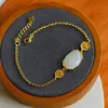 Bracelet orbiculaire en argent sterling 925 Hetian Jade couleur or, bijoux certifiés, offre originale réelle et bracelets purs avec 240226