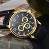 Patent Leather Menwatch Designer PatekShilippes Manwatches Quartz Watch 6-Pin Fullt Function Quartz Watch