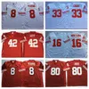 Futbol Montana 16 Pirinç 80 Young 8 Lott 42 Sanders 21 Clark 87 Rathman 44 Craig 33 Jersey Emekli Erkekler Dikişli Forma Boyutu M-XXXL