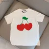 T-shirt Bambini T-shirt Estate Manica corta Neonate Ragazzi Lettera rossa Modello Bottoming Camicette Abbigliamento per bambini Top T-shirt Stile sciolto 240306