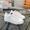 Hot Luxe Platform Heren Schoen Designer Lederen Schoenen Sneakers Zuiver Wit Heren Kant Casual Schoen Sport Trainers Echt Leer Jogging hardloopschoen