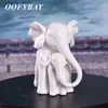 Objets décoratifs Figurines d'éléphant en céramique nordique, ornements en porcelaine blanche, Statue d'animal Feng Shui, artisanat de salon, décoration de la maison, mobilier