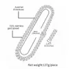 가닥 아이스 아웃 아웃 남성 힙합 랩퍼 마이애바 쿠바 체인 골드 목걸이 포장 라인트 스톤 블링 세트 쥬얼리 초커 13mm 230613