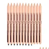 Ögonbrynsförstärkare 48 st/lot Maquiagem Eye Brow Menow Makeup Double Function Pencils Concealer Maquillaje Drop Delivery Health Beauty Dhbzw