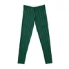 Pantalon Actif Elf Rayures Bonbon Vert Et Noir |Gymnastique mince de chemises de sport de leggings verticaux pour les femmes de forme physique