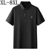 Herenpolo's 8XL 7XL 6XL 2024 Zomer Topkwaliteit Ademend Poloshirt Herenkleding Korte Mouw Revers Heren Shirts Casual Chemise Homme