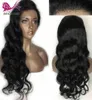 Eayon Loose Wave 545 Silk Base Glueless Full Lace Human Hair Wigs Peruansk Remy med Pre Plucked Natural Line4119768