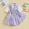 Roupas conjuntos de roupas FocusNorm 4-7y Fashion Kids Girls Summer Roupos de verão 3pcs