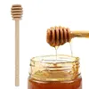 Skedar 10/20st honung omrör bar blandningshandtag burk sked hög kvalitet naturliga trä långa pinne leveranser köksverktyg