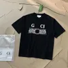 Erkek T Shirt Lüks Marka Giyim Gömlek Yıldırım Mektubu Saf Pamuk Kısa Kollu Tasarımcı İlkbahar Yaz Moda Gelgit Erkek Kadın Tees Giyim 001