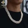 2024 modische Hip Hop 20mm Kette S925 Silber Gelb Gold Überzogene Diamant Moissanit Kette Männer Cuban Link Moissanit Halskette