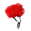 Vêtements de chien amusant accessoire d'animal de compagnie perruque de chat de cheveux bouclés pour Halloween fête de Noël cosplay coiffure drôle avec des chats de bande réglables