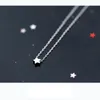 Pendants Trusta 925 Solid Real Sterling Silver Jewelry 4mm Star Pendant 43cm Short Clavicle Necklace For Women Girl DS1128