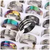 Bandringe Bk Mode Mticolor Edelstahl Band Ringe Für Frauen Männer Mix Verschiedene Stil Party Schmuck Geschenke Im Großhandel Drop Del Dhoay