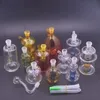 30styles Mini brûleur à mazout en verre Bong conduites d'eau cage à oiseaux Matrix Perc Recycler Dab Rig main cendrier Bongs avec 10mm mâle verre brûleur à mazout tuyau et tuyau 2 pièces