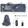 Utomhus Sleeping Pad Camping Uppblåsbar madrass Ultralight Air Cushion Travel Mat Folding Bed Inget nackstöd för resevandring 240304