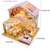 Architectuur/DIY-huis Poppenhuis Mini DIY Kleine kit Productiekamer Prinses Speelgoed Thuis Slaapkamer Decoratie met meubels Houten Craf
