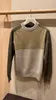 Herentruien Spring Loro Piano Casual Green Color Matching Round Round Round Neck Long Sleeve Wool Knit Top