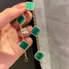 designer di gioielli per donna braccialetto con ciondoli gioielli firmati placcato oro 18 carati classici braccialetti a quattro foglie trifoglio elegante braccialetto di trifoglio in madreperla di alta qualità