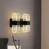 Vägglampa modern transparent linje ljus guide led bar ljus lyx kreativt vardagsrum sovrummet hotell vägglampa