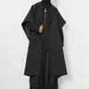 Trenchcoats voor heren, originele kleding, windjack, lange nisontwerp, losse oversized jas met cape