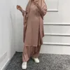 Vêtements ethniques Deux pièces Robe Pantalon avec cordes Niqab de haute qualité Nida Plus Taille Prière Abaya Gros femmes musulmanes islamique