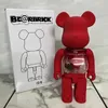 Bästsäljande 400% 28 cm Bearbrick ABS Hamburger Fashion Bear Chiaki Figurer Toy for Collectors Bearbrick Art Work Decoration Toys Toys Gift