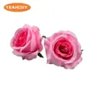 50Pcs 19 Colors 8CM Artificial Silk Fabric Rose Flower Heads For Wedding Wall Arch Party Home Decoration DIY Hat Accessories 240228