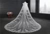 2018 Ny högkvalitativ långvit elfenbensbröllopslöja Applikationer Lace Pärled Bridal Veils Bride Wedding Accessories For Wedding Dress5151499