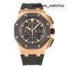 Antik Watch Tourbillon armbandsur AP Wrist Watch Royal Oak Offshore Series 26401ro Rose Gold Three Eyes Timing Rubber Band Mens Fashion Leisure Business Sports