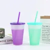 Tumblers vrij duurzaam met rietje voor het toevoegen van vitaliteit, verkleuring, drankbeker voor thuiswatertumbler