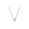 925 Sterling Silver Rose Gold Necklace Heart-shaped Shining Light Luxury Diy Basic Niche Clavicle Chain for Women