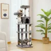 Luxury Pet Cat Tree House Condo Furniture Multi-Layer Cat Tower With Ladder Natural Sisal Scratching Post Climbing Jumping Toy 240304