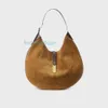 Half Moon POLO ID Shoulder Bags Pony Suede Leather Large Mini Designer womens Tote Handbags Clutch 2024 new designer bag