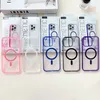 Matte Magnetic Clear Phone Case For iPhone 15 14 Pro Max 11 12 13 Pro Max XR XS 7 8 Plus X Shockproof Acrylic Cover Coque in Retail Box 100pcs