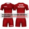 Anpassade män Soccer Set Jersey Uniforms Football Jerseys Kit Dry SubliMated Youth Kids Training 240228