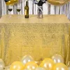 Falda de mesa de 180x120cm, mantel de poliéster con lentejuelas doradas y plateadas, cubierta de tela con purpurina para decoración de bodas, fiestas, banquetes, suministros para el hogar
