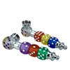 Dice Smoking Pipe With Metal Screen Mesh Tobacco Cigarette Hand Filter Colorful Pipes Tools Accessories Retail Package