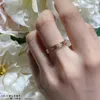 Original 1to1 Cartres High Quality V-Gold Full Sky Star Nail Ring Simple and Elegant Classic Love Straight YF6V