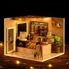 Architecture/DIY House Diy Doll House Furniture Light Cover Dollhouse scene hut Casa Miniatures Children For Toys Birthday Christmas New Year Gifts