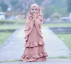 Muslim Dress Kid Abaya For Girl Dubai Kaftan Islamic Clothing Children Ramadan Prayer Jubba Middle East Hijab Dress Turkish5384964