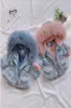 Neuankömmlinge Mädchen Winter jacke Verdicken Mäntel Kinder Denim Mit Kapuze Mantel Kinder Pelz Kragen Baumwolle Baby Mädchen Outwear kleidung long5197878