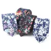 TAGER WILEN Men's Slim Necktie Casual Cotton Floral Skinny Tie 6cm -Various Styles201G