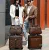 Koffer 2024 16" Zoll Retro Damen Gepäck Reisetasche mit Handtasche Rollkoffer Set auf Rädern