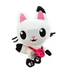 2024 Ny Gabby Dollhouse Plush Toy Mercat Tecknad fyllda djur som ler kattbil katt kram Gaby Girl dockor Kids födelsedagspresent fans